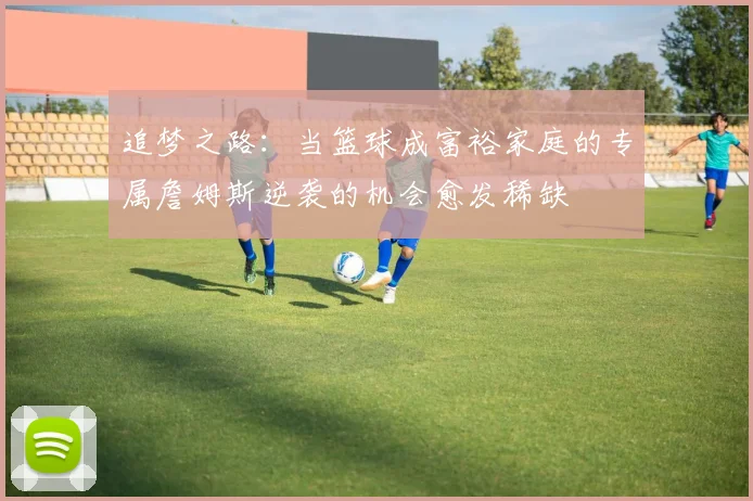 追梦之路:当篮球成富裕家庭的专属詹姆斯逆袭的机会愈发稀缺